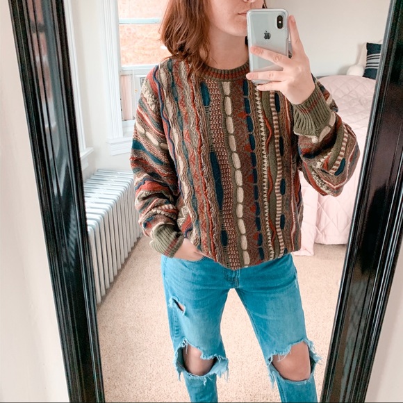 Alfani Sweaters - VINTAGE | Coogi Style Autumnal Sweater Sz M-L